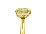 Yellow gold Fancy Yellow Radiant  Solitaire Diamond Ring with Four-Prong Setting on a Plain Band_25