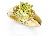 Yellow gold Fancy Yellow Radiant  Solitaire Diamond Ring with Pave Band and Six-Prong Setting_33