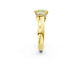 Yellow gold Fancy Yellow Radiant  Solitaire Diamond Ring with Pave Band and Six-Prong Setting_34