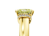 Yellow gold Fancy Yellow Radiant  Solitaire Diamond Ring with Pave Band and Six-Prong Setting_37