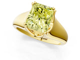 Yellow gold Fancy Yellow Radiant  Solitaire Diamond Ring with Six-Prong Cathedral Setting_33