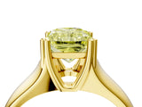Yellow gold Fancy Yellow Radiant  Solitaire Diamond Ring with Six-Prong Cathedral Setting_36