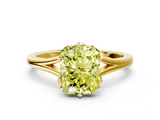 Yellow gold Fancy Yellow Radiant  Solitaire Diamond Ring with Six-Prong Setting and Tapered Band_17