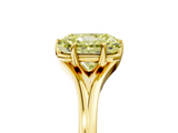 Yellow gold Fancy Yellow Radiant  Solitaire Diamond Ring with Six-Prong Setting and Tapered Band_22
