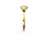 Yellow gold Fancy Yellow Radiant  Solitaire Diamond Ring with Six-Prong Setting on a Classic Band 2