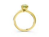 Yellow gold Fancy Yellow Radiant  Solitaire Diamond Ring with Six-Prong Setting on a Classic Band 3