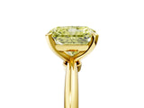 Yellow gold Fancy Yellow Radiant  Solitaire Diamond Ring with Six-Prong Setting on a Classic Band 5