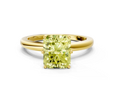 Yellow gold Fancy Yellow Radiant  Solitaire Diamond Ring with Six-Prong Setting on a Classic Band_3