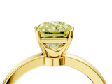 Yellow gold Fancy Yellow Radiant  Solitaire Diamond Ring with Six-Prong Setting on a Classic Band_7