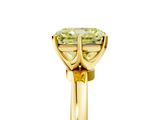 Yellow gold Fancy Yellow Radiant  Solitaire Diamond Ring with Six-Prong Setting on a Classic Band_8