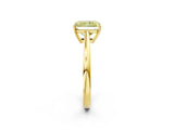 Yellow gold Fancy Yellow Radiant  Solitaire Diamond Ring with Split Shank and Four-Prong Setting_14