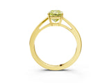Yellow gold Fancy Yellow Radiant  Solitaire Diamond Ring with Split Shank and Four-Prong Setting_15