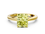 Yellow gold Fancy Yellow Radiant  Solitaire Diamond Ring with Split Shank and Four-Prong Setting_20