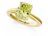 Yellow gold Fancy Yellow Radiant  Solitaire Diamond Ring with Split Shank and Four-Prong Setting_21