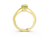 Yellow gold Fancy Yellow Radiant  Solitaire Diamond Ring with Split Shank and Four-Prong Setting_23