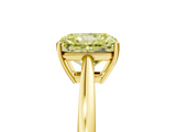 Yellow gold Fancy Yellow Radiant  Solitaire Diamond Ring with Split Shank and Four-Prong Setting_25