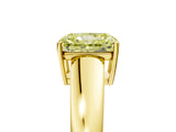 Yellow gold Fancy Yellow Radiant  Solitaire Diamond Ring with Tapered Band and Four-Prong Setting_54