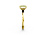 Yellow gold Fancy Yellow Radiant  Solitaire Diamond Ring with Thin Band and Four-Prong Setting_5