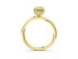 Yellow gold Fancy Yellow Radiant  Solitaire Diamond Ring with a Classic Band and Four-Prong Setting 4