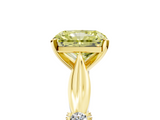 Yellow gold Fancy Yellow Radiant  Solitaire Diamond Twisted Band with Four-Prong Setting_67
