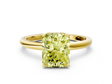 Yellow gold Fancy Yellow Radiant  Solitaire Engagement Ring with Cathedral Band and Four-Prong Setting_21