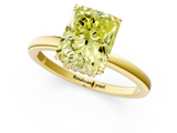 Yellow gold Fancy Yellow Radiant  Solitaire Engagement Ring with Cathedral Band and Four-Prong Setting_22