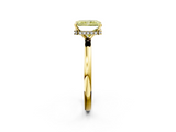 Yellow gold Fancy Yellow Radiant  Solitaire Engagement Ring with Cathedral Band and Four-Prong Setting_23