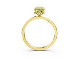 Yellow gold Fancy Yellow Radiant  Solitaire Engagement Ring with Cathedral Band and Four-Prong Setting_24