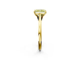 Yellow gold Fancy Yellow Radiant  Solitaire Engagement Ring with Four-Prong Setting and Classic Band 3
