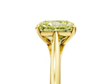 Yellow gold Fancy Yellow Radiant  Solitaire Engagement Ring with Four-Prong Setting and Classic Band