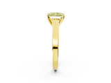 Yellow gold Fancy Yellow Radiant  Solitaire Engagement Ring with Four-Prong Setting and Tapered Band_5