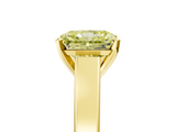 Yellow gold Fancy Yellow Radiant  Solitaire Engagement Ring with Four-Prong Setting and Tapered Band_8