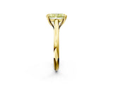 Yellow gold Fancy Yellow Radiant  Solitaire Engagement Ring with Six-Prong Setting and Classic Band 2