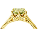Yellow gold Fancy Yellow Radiant  Solitaire Engagement Ring with Six-Prong Setting and Classic Band 4