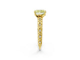 Yellow gold Fancy Yellow Radiant  Solitaire Floral Milgrain Engagement Ring_32