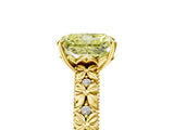 Yellow gold Fancy Yellow Radiant  Solitaire Floral Milgrain Engagement Ring_35