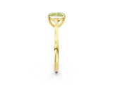 Yellow gold Fancy Yellow Radiant  Solitaire Heart Prong Engagement Ring with Tapered Band_76