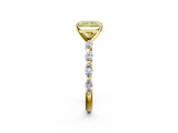 Yellow gold Fancy Yellow Radiant  Solitaire Marquise Side Stone Prong Setting Ring_46