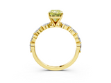 Yellow gold Fancy Yellow Radiant  Solitaire Marquise Side Stone Prong Setting Ring_47