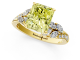 Yellow gold Fancy Yellow Radiant  Solitaire Marquise Twist Band with Six-Prong Setting_60