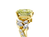 Yellow gold Fancy Yellow Radiant  Solitaire Marquise Twist Band with Six-Prong Setting_64