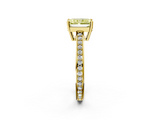 Yellow gold Fancy Yellow Radiant  Solitaire Pavé Band Prong Setting Ring_22