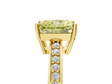 Yellow gold Fancy Yellow Radiant  Solitaire Pavé Band Prong Setting Ring_25