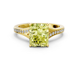 Yellow gold Fancy Yellow Radiant  Solitaire Pavé Band with Four-Prong Setting_28