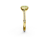 Yellow gold Fancy Yellow Radiant  Solitaire Pavé Band with Four-Prong Setting_30