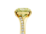 Yellow gold Fancy Yellow Radiant  Solitaire Pavé Band with Four-Prong Setting_33