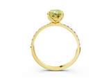 Yellow gold Fancy Yellow Radiant  Solitaire Pavé Diamond Engagement Ring with Four-Prong Setting_27