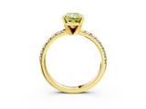 Yellow gold Fancy Yellow Radiant  Solitaire Pave Diamond Engagement Ring with Four-Prong Setting_185