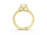Yellow gold Fancy Yellow Radiant  Solitaire Pave Diamond Engagement Ring with Prong Setting_23