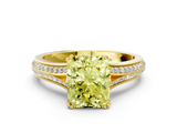 Yellow gold Fancy Yellow Radiant  Solitaire Pave Split Shank Engagement Ring with Six-Prong Setting_37